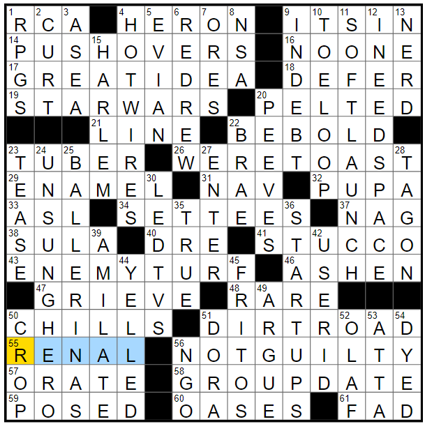 NYT Crossword : 1 월 26 일 일요일에 대한 답변