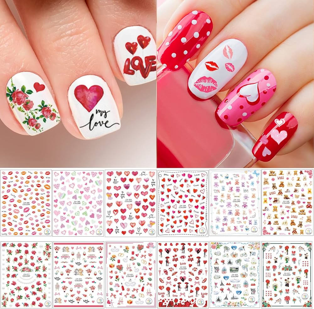 여자아이들을 위한 발렌타인 네일 (Valentines Nails for Girls)