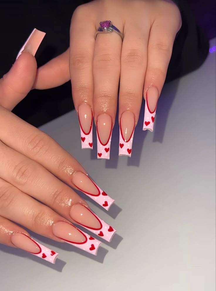 발렌타인데이 네일 테이퍼드 스퀘어 디자인
(Valentine’s Day Nail Tapered Square Design)