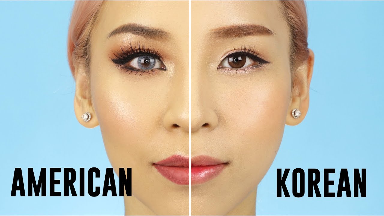 한국 메이크업 vs 미국 메이크업 비교
(Korean makeup vs American makeup comparison)