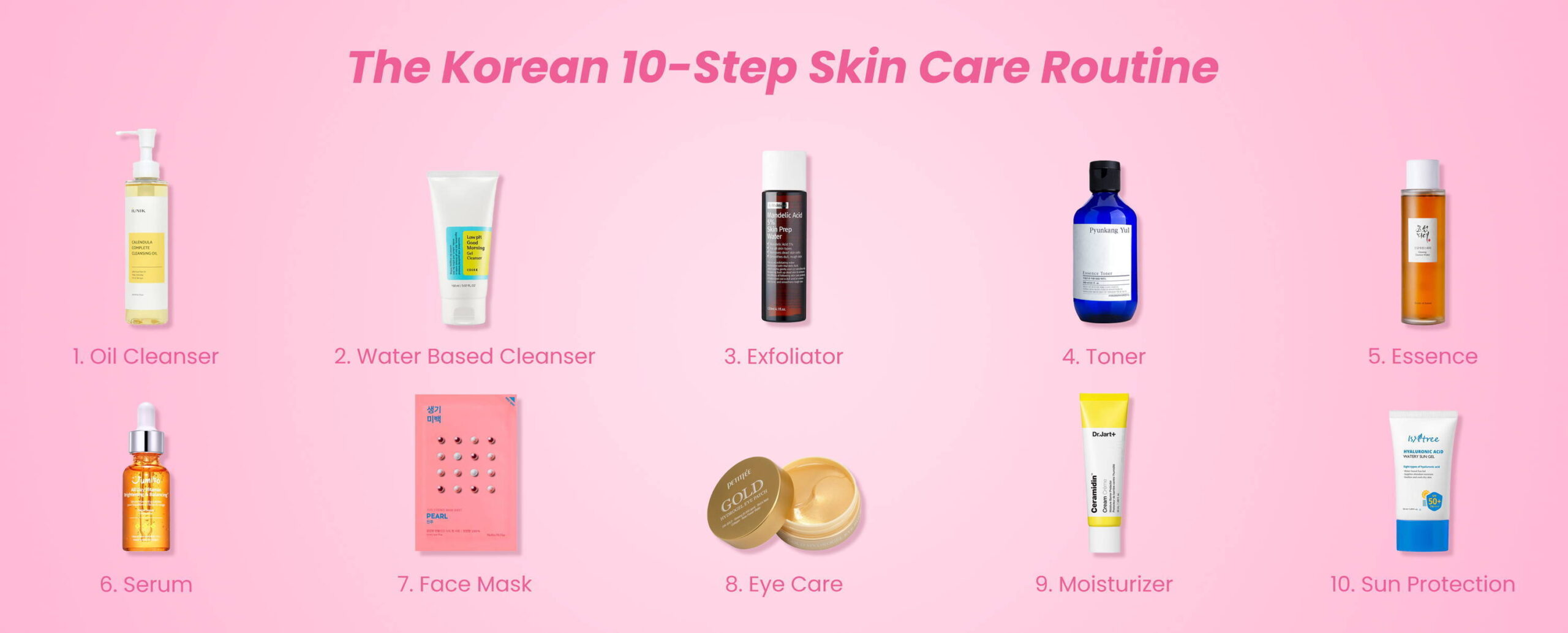 10단계 한국 스킨케어 루틴 (밤)