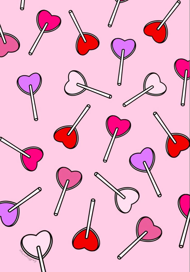 발렌타인 롤리팝 배경화면 (Valentine Lollipop Wallpaper)
