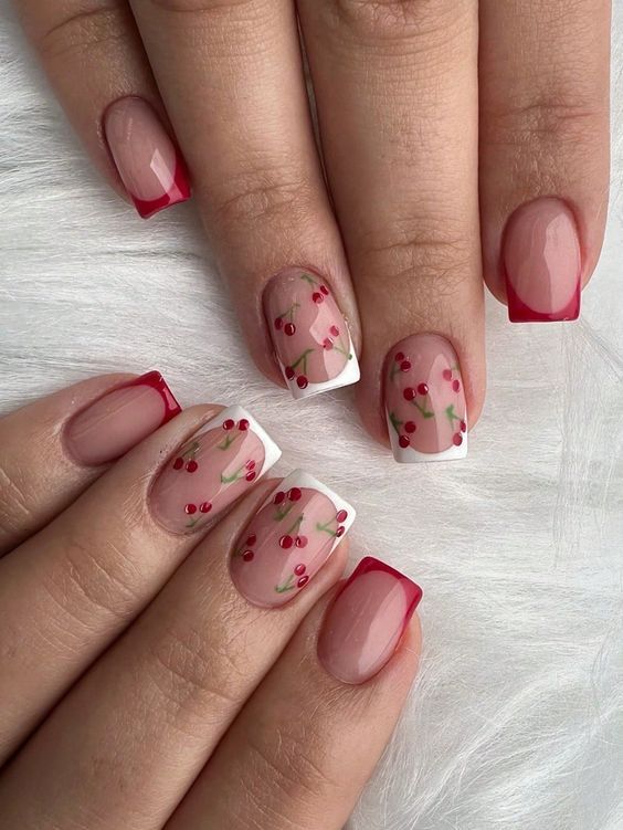 체리 디자인 네일 영감 (Cherry Design Nail Inspo)