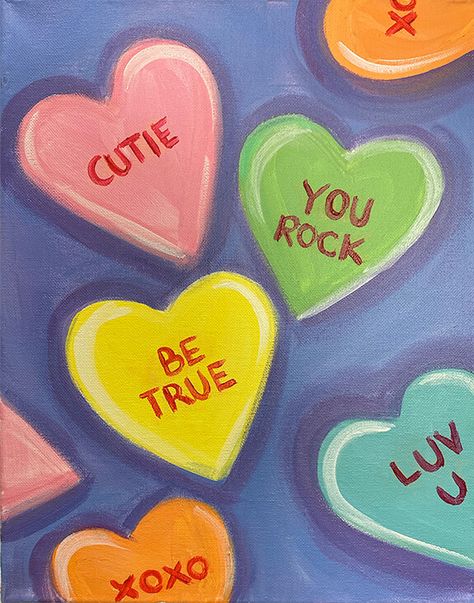 Galentines Painting Ideas: 쉬운 그림 아이디어