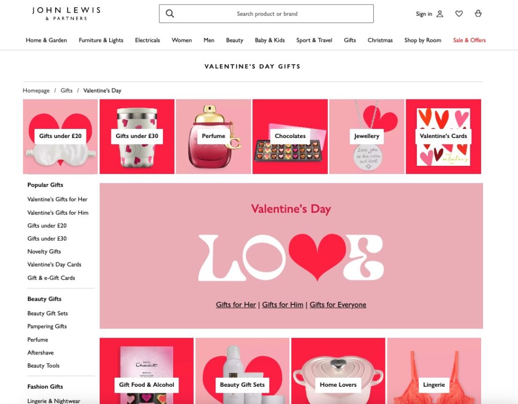 John Lewis 발렌타인 선물 특별한 추억