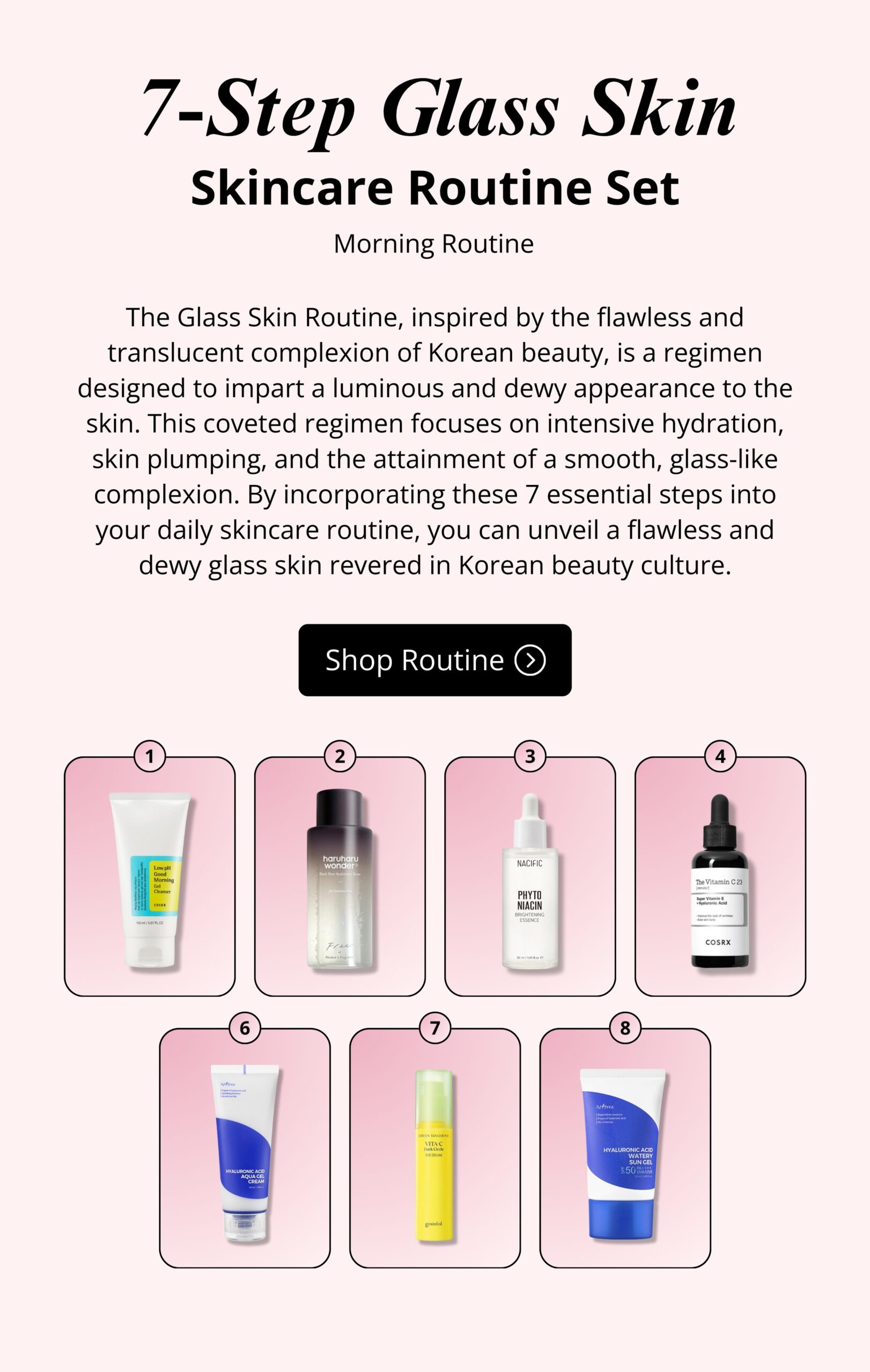 7단계 한국 스킨케어 루틴 완벽 가이드
(7 Step Korean Skin Care Routine Perfect Guide)