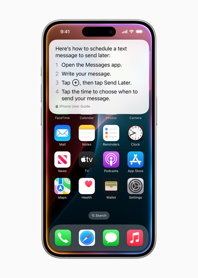 Apple은 WWDC 2025에서 Apple Intelligence를 iPhone 화면에 제공합니다.