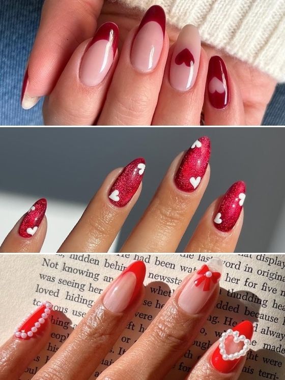 발렌타인 데이 네일 레드 코핀 디자인
(Valentine’s Day Nails Red Coffin Design)