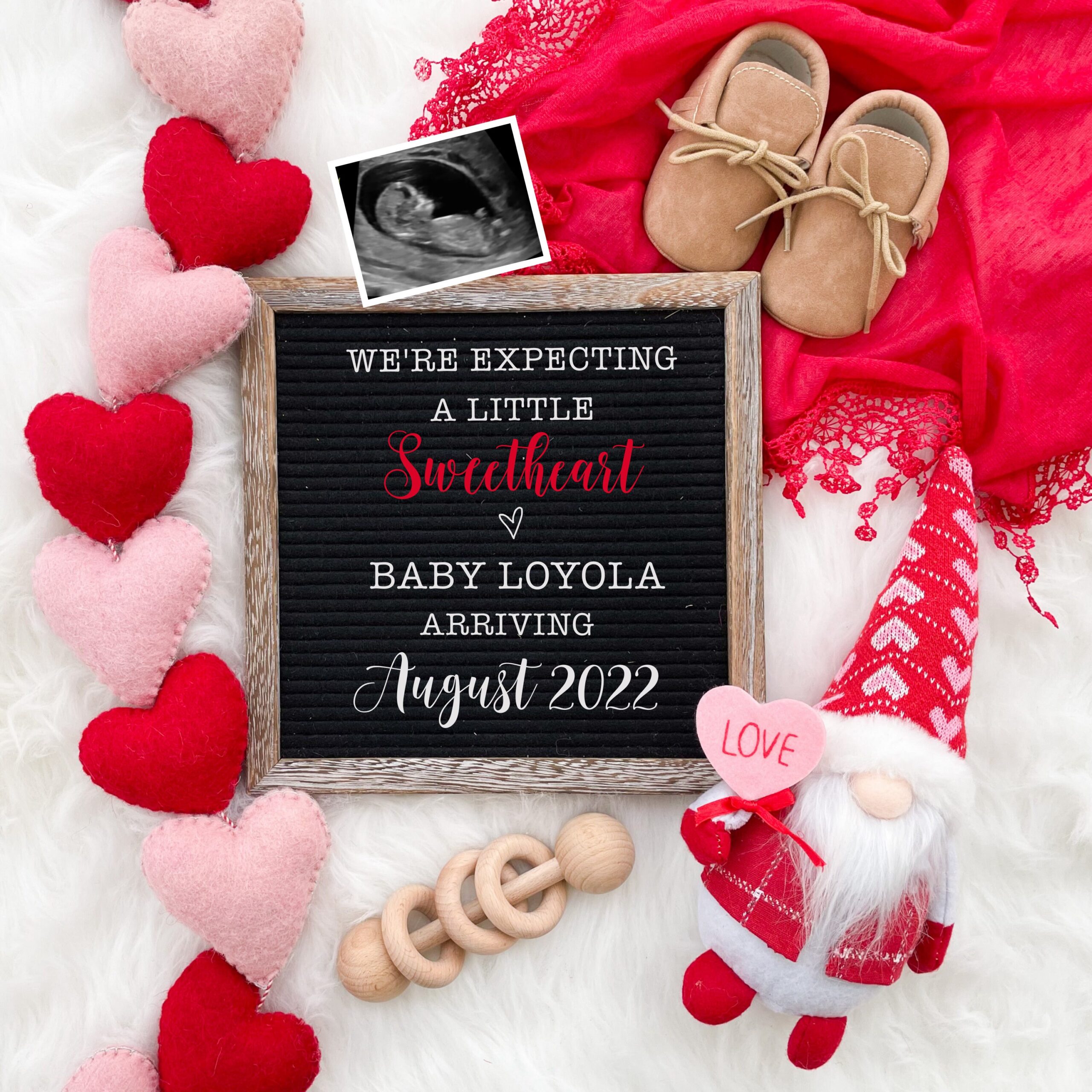발렌타인데이 임신 발표합니다
(Valentine’s Day pregnancy announcement)