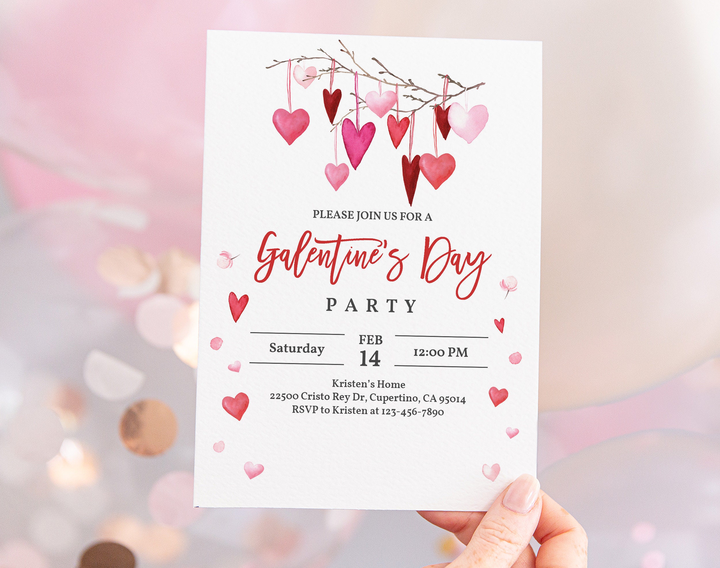 Galentines Evite: 여자 친구들을 위한 파티 초대