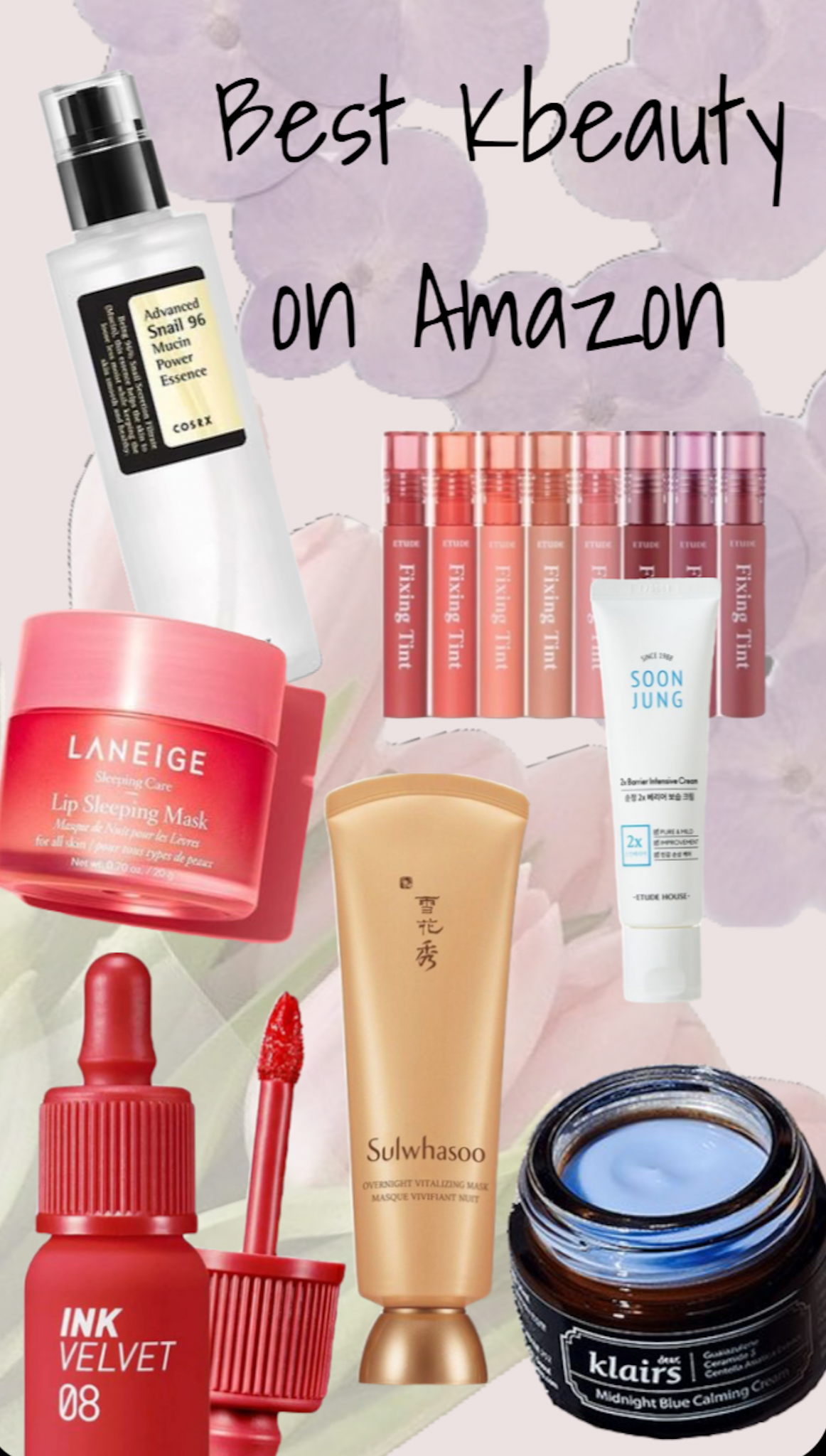 한국 스킨케어 아마존 베스트셀러
(Hanguk seukeinkeaeo amajon beseutsellreo)

Translation: Korean Skincare Amazon Bestseller