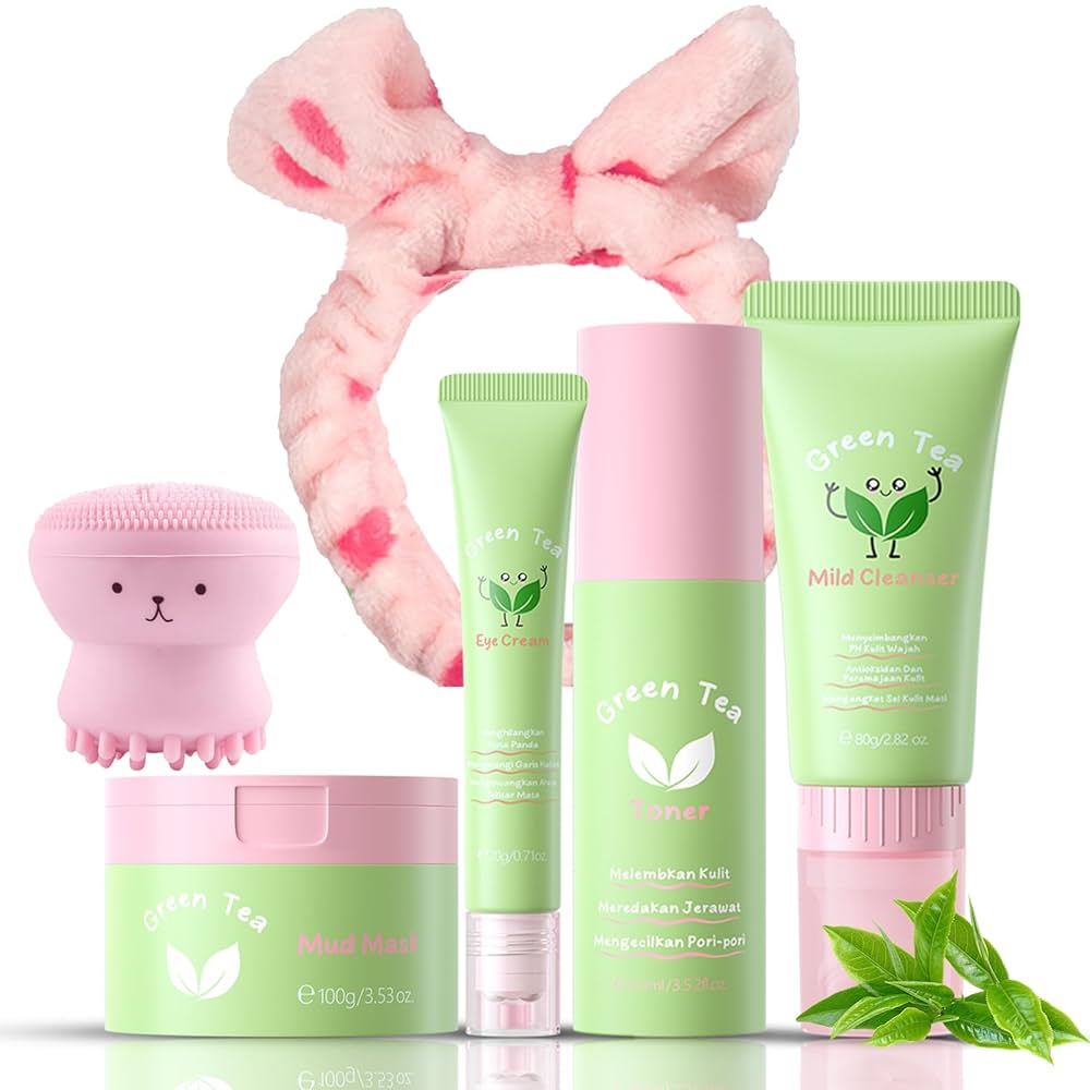 한국 스킨케어 키트: 광채 피부 완성
(Korean Skincare Kit: Achieve Radiant Skin)