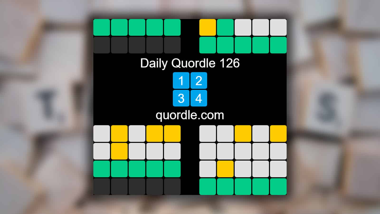 Quordle은 7 월 21 일 월요일 (게임 번호 1274)에 대한 힌트와 답변