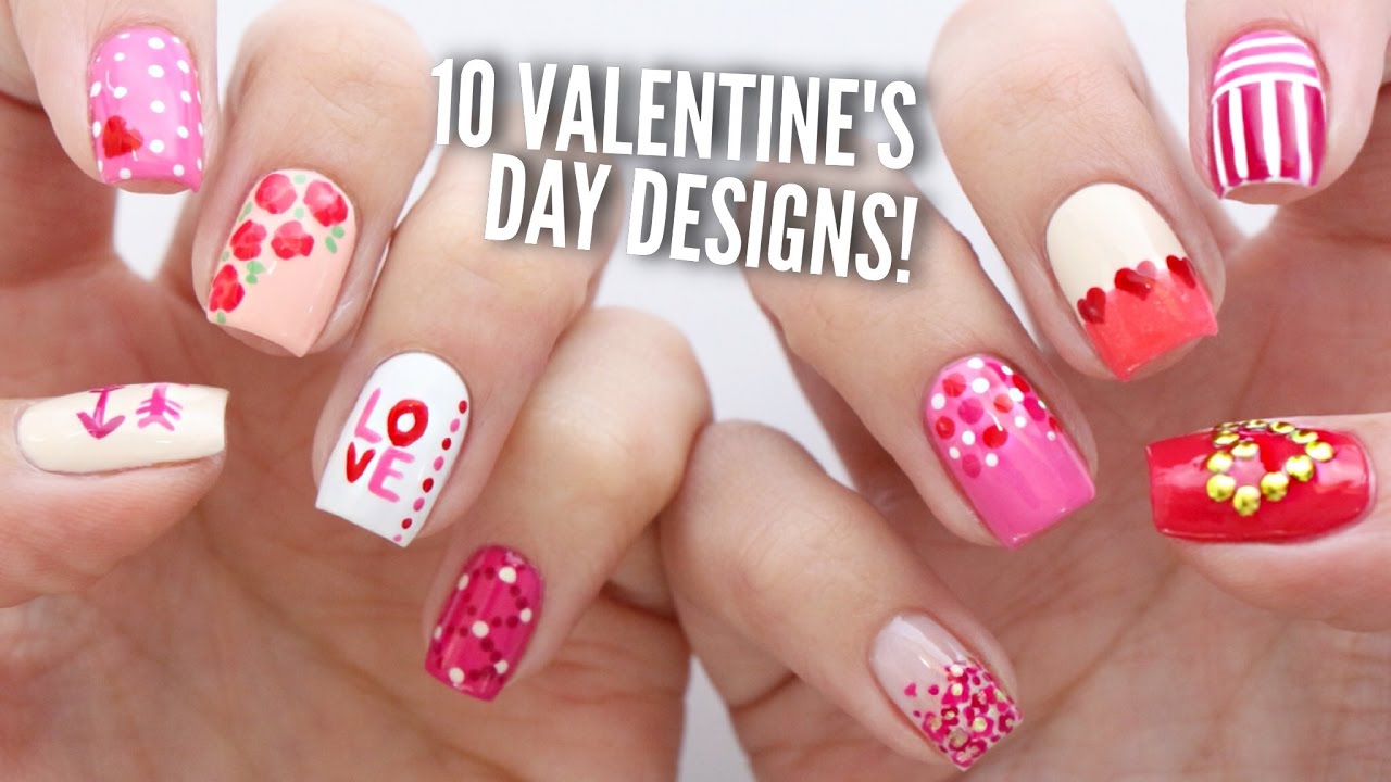 발렌타인 네일 DIY 쉽게 따라하기
(Valentine nails DIY easy to follow)