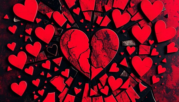이모 발렌타인 배경화면: 다크 & 감성적
 (Emo Valentines Wallpaper: Dark & Sentimental)