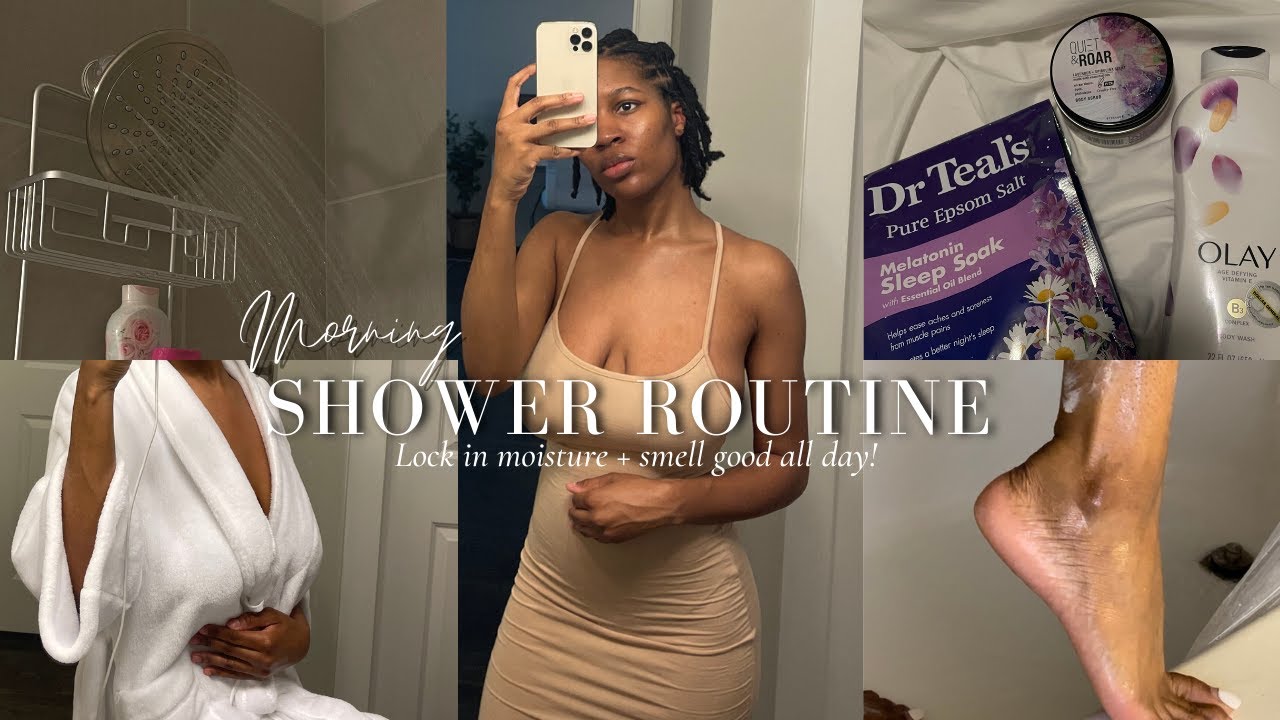 촉촉vs뽀송 아침 샤워 루틴 (Relaxing morning shower routine dry vs wet wetlook)