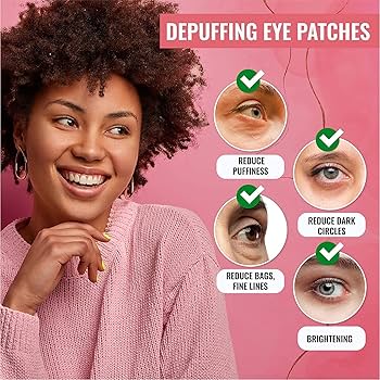 한국 스킨케어 아이 패치 효과
(Korean skincare eye patches effect)