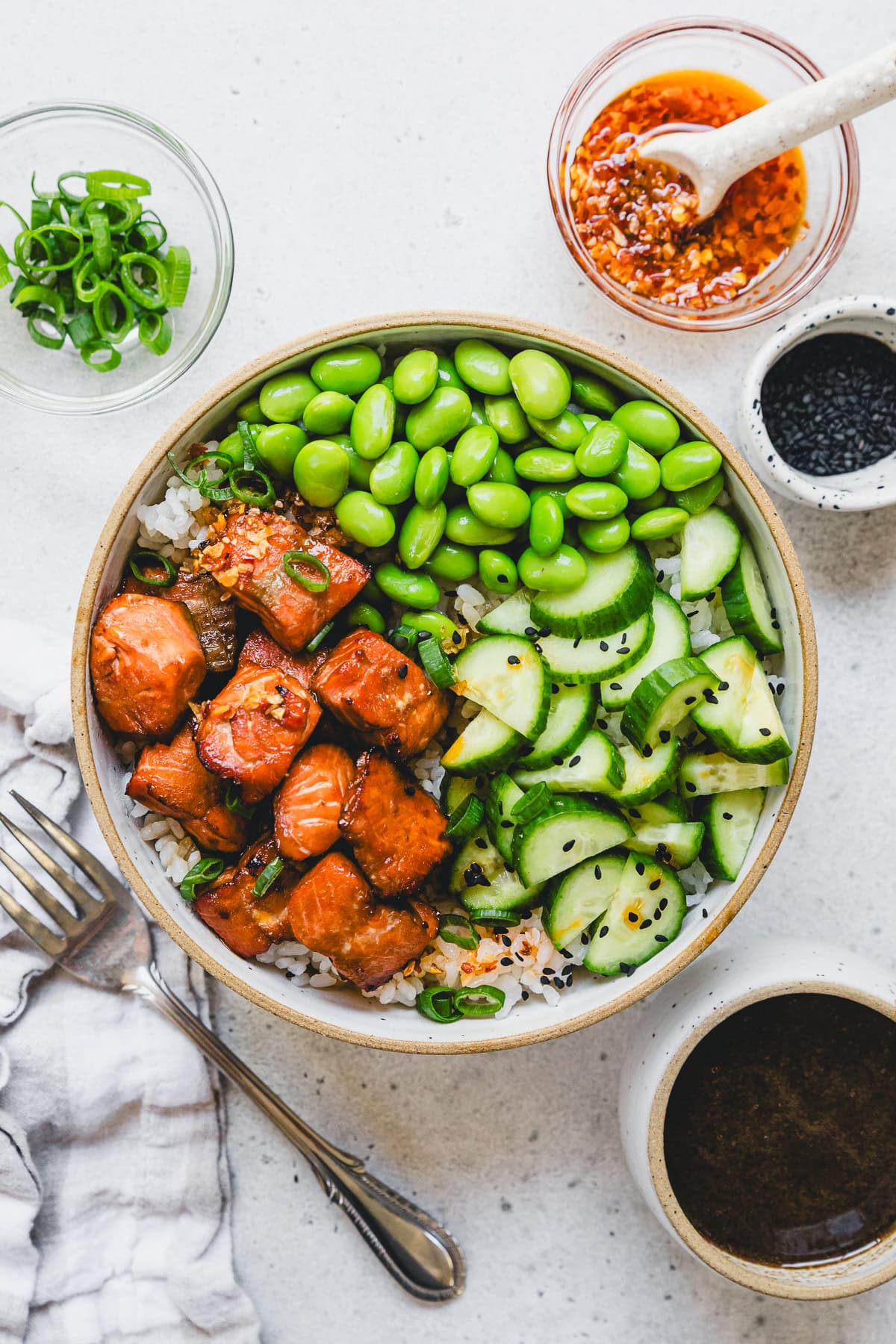 Teriyaki Salmon Bowl (에어 프라이어 또는 오븐)