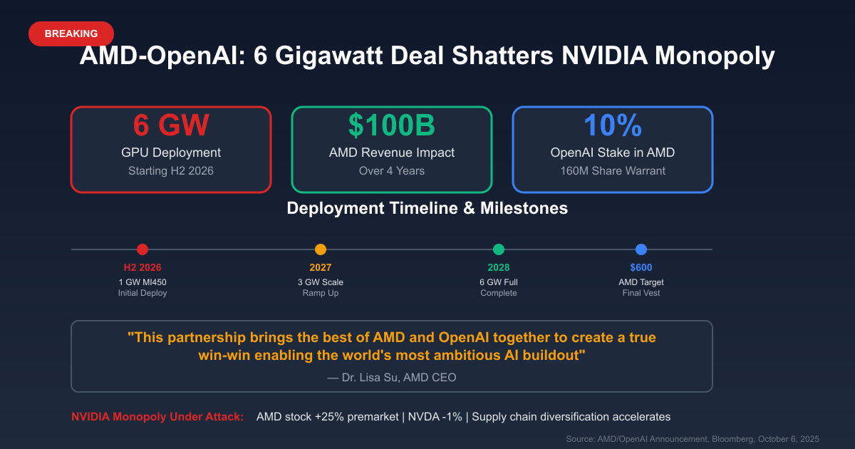 AMD의 OpenAI 거래가 AI 데이터 센터의 새로운 시대를 여는 이유